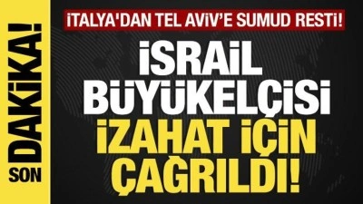 Son dakika...İtalya'dan Tel Aviv'e Sumud resti! İsrail B&uuml;y&uuml;kel&ccedil;isi izahat i&ccedil;in &ccedil;ağrıldı!